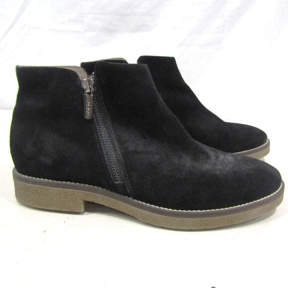NEW Italeau FOLIANA Waterproof Black Suede Ankle Boots - EU 41 / US 10.5 - Picture 1 of 12